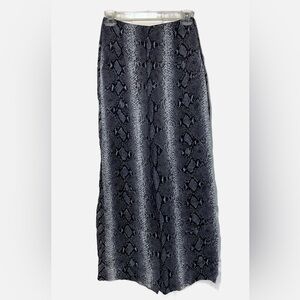 Harolds Vintage Black Gray Wide Leg Snakeskin Palazzo Pants size 4